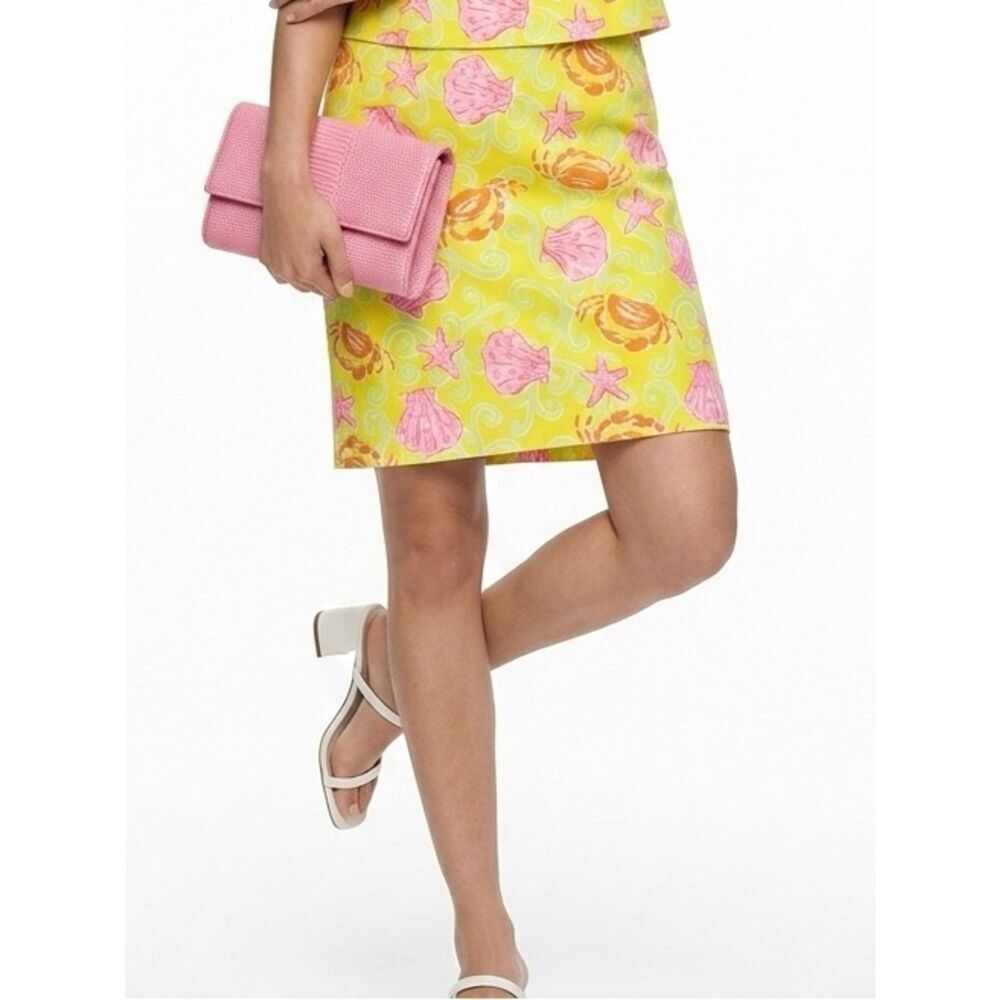 LILLY PULITZER | Vintage Sunrise Sandbar Crab Shell Print Skirt Women’s Size 6
